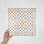 Nanda tiles - carrelage imitation carreaux de ciment 20x20 alhambra tessina (0, 52m�) - les carreaux ...