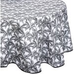 Nappe anti - tache palmier gris ardoise d180cm - atmosphera créateur d'intérieur Nappe anti - tache palmier gris ardoise d180cm - atmosphera créateur d'intérieur