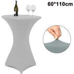 Nappe de table ronde extensible pour cocktail, ajust�e pour �v�nements en plein air, mariage ou banquet ...