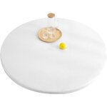 Nappe transparente, 120 cm, ronde en tpu avec �lastique, imperm�able, protection de table pour bureau, ...