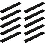 Nazalus - vente chaude - lot de 10 poign�e noir poign�e de meuble noir - poign�e invisible poignee de ...