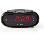 Nedis - radio reveil numerique affichage led projection de lheure am fm fonction snooze minuteur de sommeil ...