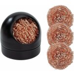 Nettoy de fer � souder, boule et base support kit de nettoyage de panne soudure en laiton enroul� souple ...