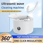 Nettoyeur d'appareils dentaires � ultrasons 45 khz blanc, kit de nettoyage dentaires avec brosse et pince ...