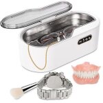 Nettoyeur ultrasons, bac ultrasons 450 ml 45 khz, ultrasonic cleaner avec 5 modes de nettoyage, fonction ...
