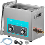 Nettoyeur a ultrasons professionnel 6 l, bac ultrasons avec chauffage, minuterie et bouton de commande, ...