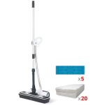 Polti - nettoyeur vapeur sans fil moppy white premium, pour tout type de sol et surface, pr�t en 10 s ...