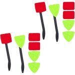 Nettoyeur vitres de voitures intrieur, lot de 4, brosse avec poigne, pour pare - brise, 6 chiffons ...