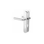 Poign�e de porte d'entr�e - new camelia sup - eurowale - gris argent - cl� i - 195 mm