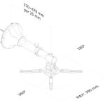 Nouveau star stand (mural, 12 kg, noir, 360�, 0 - 90�, 37 cm)