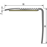 3m - nez de marche en aluminium type 41va avec adhésif en 42 x 23 x 3000 mm - dinac 3m - nez de marche en aluminium type 41va avec adhésif en 42 x 23 x 3000 mm - dinac