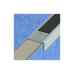 Nez de marche pose encastre - dinac argent 3 m naturel 53, 5 + 32 mm