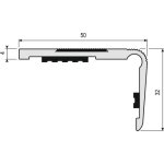 Dinac - nez de marches à visser en aluminium avec bande antidérapante type 1t Dinac - nez de marches à visser en aluminium avec bande antidérapante type 1t