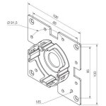 Support universel � brides 100x100mm pour moteurs de volets roulants nice era ? adapt� pour installation ...