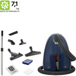 Nilfisk - aspirateur traineau, avec 4 accessoires, sac inclus, filtre hepa 13, bleu - select
