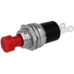 Bouton - poussoir miniature  circuit ouvert 3a 250v rouge