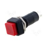 Interrupteur  bouton - poussoir carr 2a 250v rouge 6250r