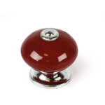 Rei ? bouton de meuble en porcelaine magenta 40mm ? dimensions 40x40x38mm ? accessoire d�coratif moderne ...