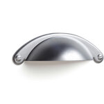 Coque en zamak, finition chrome mat, dimensions: 103x30x24mm et inserts: 64mm - talla Coque en zamak, finition chrome mat, dimensions: 103x30x24mm et inserts: 64mm - talla