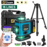 Niveau laser 4d � 16 lignes avec tr�pied, outil de mesure professionnel horizontal et vertical � 360�, ...