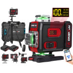 Niveau laser vert autonivelant, tr�pied r�glable 100cm, port�e de travail 25m, 4 x 360�, avec �cran lcd, ...