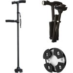 Noir - 1 pi�ce canne pliante, canne pliante led, canne de marche, poign�e ergonomique en gel, facile ...