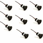 Noir 9pcs 12v 1w mini spot led spots encastrables pour cuisine escaliers placard couloir diy �clairage ...