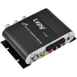 (noir)mini amplificateur num�rique lp - 838 st�r�o pour auto, basse 2. 1 - noir