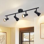 Noir plafonnier moderne, spot de plafond 4 flammes plafonnier salon - spot int�rieur m�tal gu10 spots ...