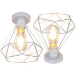 Norcks - 2pcs plafonnier r�tro lampe de plafond vintage luminaire plafonnier cage en m�tal pour couloir ...