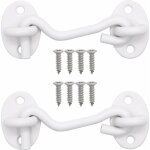 Norcks crochet de cabine(3inch) 2 pièces pour serrures porte de grange, salle de bain, fenêtre, porte ... Norcks crochet de cabine(3inch) 2 pièces pour serrures porte de grange, salle de bain, fenêtre, porte ...