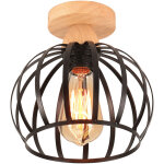 Norcks - plafonnier r�tro plafonnier moderne lampe de plafond cage en m�tal luminaire plafonnier int�rieurs ...
