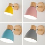 Nordic metal iron macaron chambre de chevet applique murale moderne simplebleu