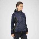 North ways - doudoune sans manche femme - nine worth - constance 1575 marine / jaune fluo t. s