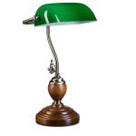 Northix - lampe banquier jones avec socle en bois