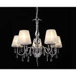 Lux. pro lustre plafonnier lampe de plafond aluminium plastique chrome blanc 45 cm