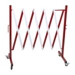 Barri�re de chantier extensibles modulable (roulettes en option) - rouge / blanc - 8000226