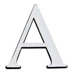 Lettre 'b' adh�sive plastique relief couleur or - novap