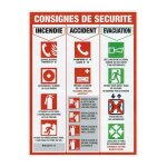 Panneau consignes de s�curit�