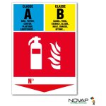 Panneau extincteur classe ab - rigide a5 - 4600383