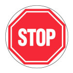 Panneau d'interdiction rond 300mm ''stop'' novap 4060712