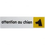 Plaque attention au chien en plastique - novap