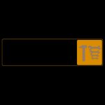 Plaque de porte local technique - couleur 170x45mm - 4033273