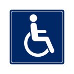 Plaque de porte wc handicap�s - couleur 90x90mm - 4033969