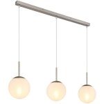 Nowa - lampe de salle � manger lampe � suspendre boules de verre e27 3 - flamme alb�tre