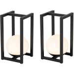 Nowi - led dimmable lampe de table sans fil rechargeable usb variateur inclus - 2 pi�ces - l 16 cm - ...