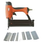 Nuair cloueur / agrafeuse pneumatique, avec 600 clous et agrafes, id�al pour utilisation avec compresseur ...