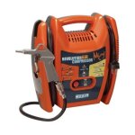 Mecafer - nuair compresseur, 1. 5 cv, 8 bar, sans huile, miny, l�ger, portable, 1100 w, orange