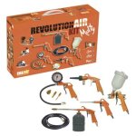 Nuair kit d'outils pneumatiques avec pistolet � peinture gonfleur de pneus et buses vari�es pour tout ...