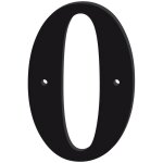 Numero de maison elegant en plexi noir brillant. - 0 - 10 cm